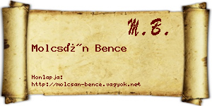 Molcsán Bence névjegykártya